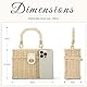 SUKUTU Handgeflochtene Rattantasche für Frauen Geflochtener Strohhalm Square Crossbody Bag Vintage Korb Handtasche Strand Tragetasche