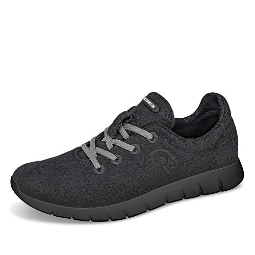 GIESSWEIN Herren Woll-Sneaker Merino Runners, Schwarz, 44 EU