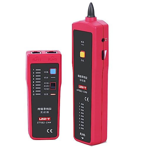 UNI-T Network Wire Tracker Tone Probe kit Tester Handheld Telephone Line RJ11 RJ45 Power Cable Finder LAN Testing Tool (UT682)