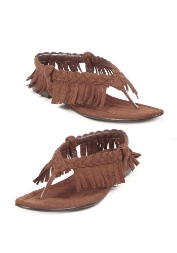 015-APACHE Costume Shoes, Brown, 7