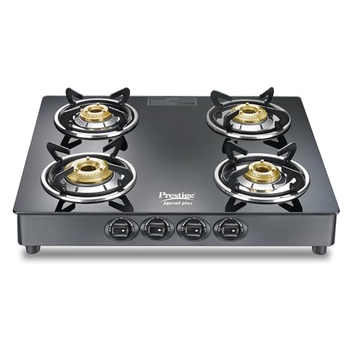 Prestige Marvel Plus 4 Burner GTM 04 SQ Glasstop Gas Stove|Superi...