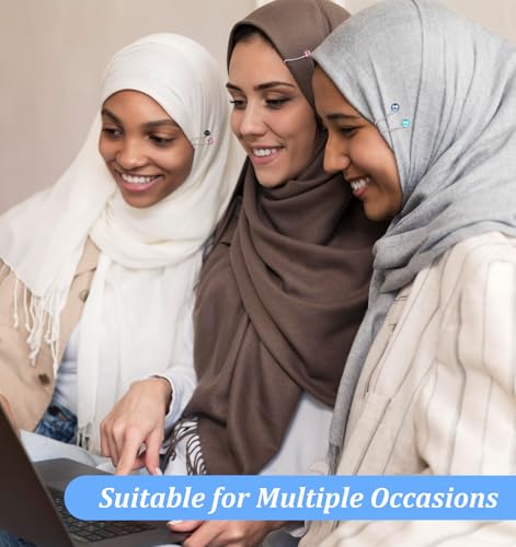 Image of 12Pcs Pearl Hijab Pins, Pins for Hijab, Muslim Headscarf Shawl Clips, Safety Pins, Decorative Accessories for Casual and Formal Wear