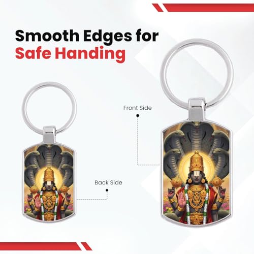Image of Stylish Metal Keychains with Permanent Glossy Print - Inspirational Quotes & Spiritual Designs - Perfect Key chains for loved ones, Personal Use, Gifts & Return Gifts