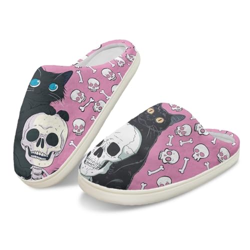 Halloween Cotton Slippers House Slippers for Women Men Holiday Slippers Indoor Bedroom Fluffy Warm Slippers3