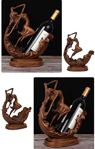Soporte para botellas de vino creativo de resina 27x14x33cm miniatura 4