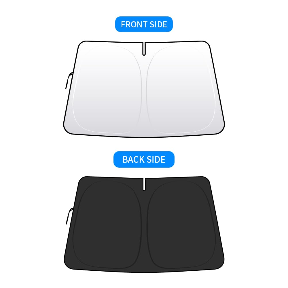 Parasol para Parabrisas Delantero, Ajuste Personalizado, Compatible con Parasol, Plegable, Reflector de Rayos UV, Protector de Visera Solar, Accesorios, Cubierta Reflectante (para Toyota BZ4X)