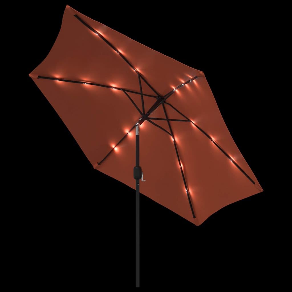 SYDE Parasol ogrodowy z diodami LED Taupe 300 cm