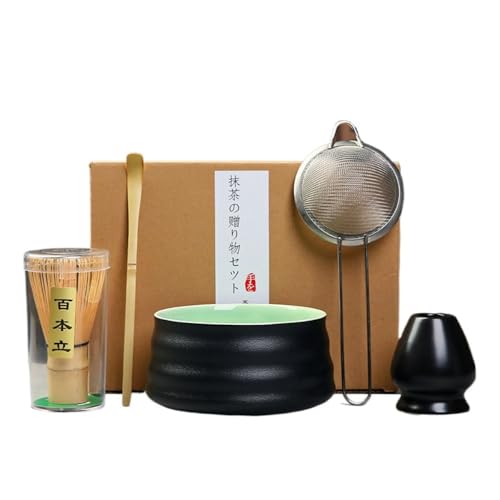 Angoda抹茶5点セット 茶道具セット 大容量 簡単 抹茶碗 茶筅 茶杓 茶こし 茶筅立て 初心者向け 敬老の日 父の日 母の日 クリスマス プレゼント ギフト (28)