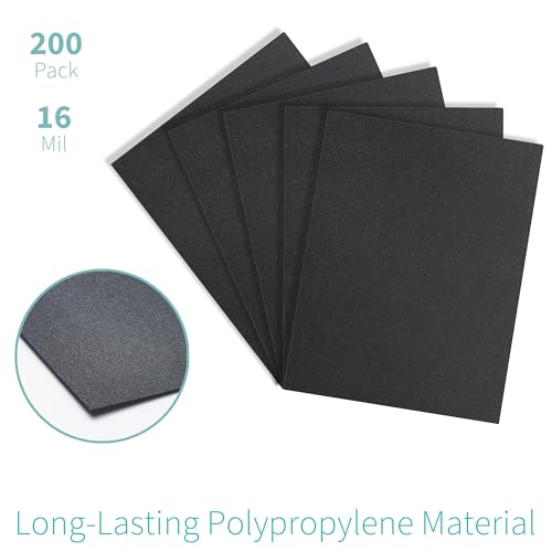 Image of Binditek 16 Mil Sand-Textured Binding Covers, Letter Size, Black, 200 Pack