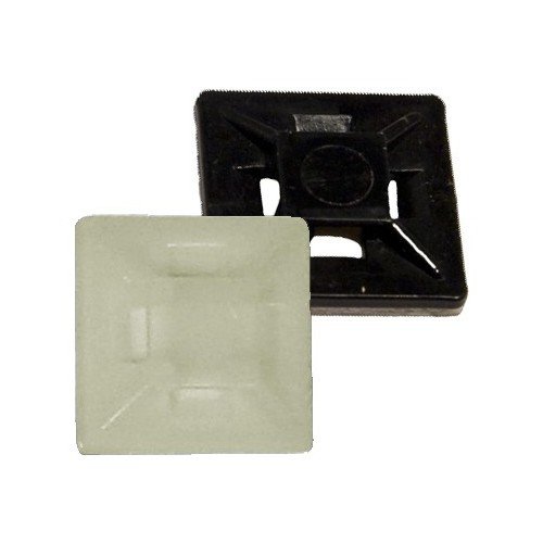 Morris 20393 Self-Adhesive Tie Mount, 1/2 x 1/2-Inch, UV Black, 100-Pack