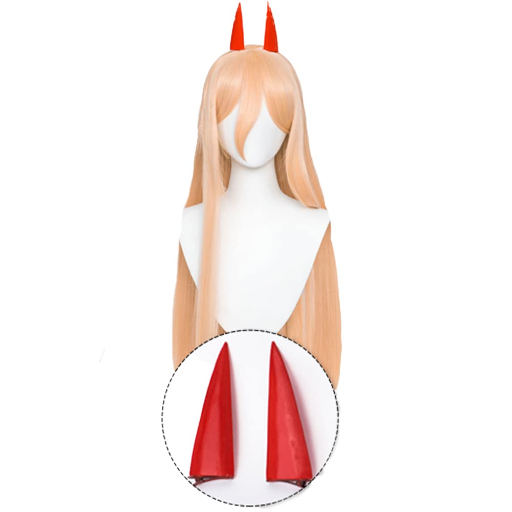 Amazon.co.jp: クマ商事 パワー ウィッグ 髪飾り付き チェンソーマン