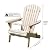Merry Garden Foldable Wooden Adirondack Chair, Outdoor, Garden, Lawn, Deck Chair, Natural