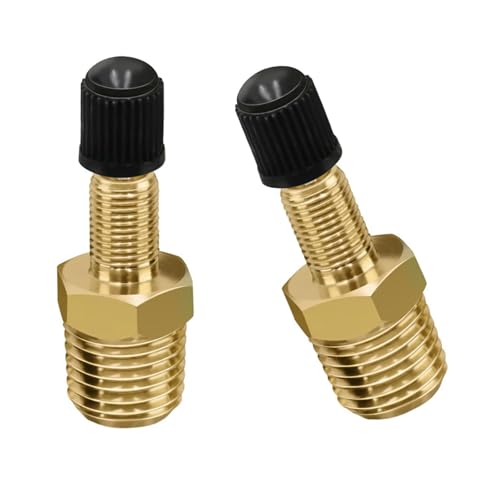 2pcs Brass Valves Adapter 1/4 Inch Air Inflator Connector Suitable For Automotive Tire Pumps And Compressor Portable