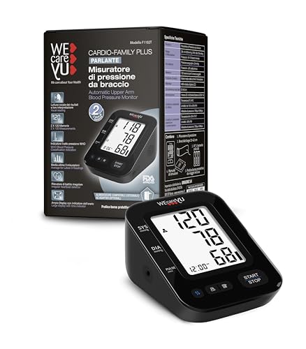 WeCareYu Medidor de presión de brazo parlante Cardio Family