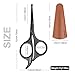 Lobodt 4.7-inch small nose hair scissors (black), round-headed scissors, for trimming facial hair, beards, ear hair, eyebrows, bathroom, Moustache Trimming，personal care and beauty