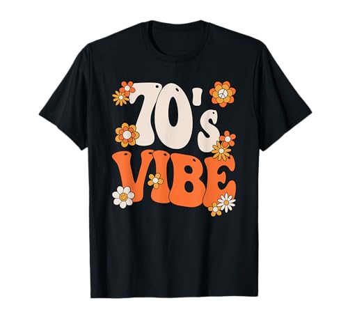 70s Vibe Costume 70s Party Outfit Groovy Hippie Peace Retro T-Shirt