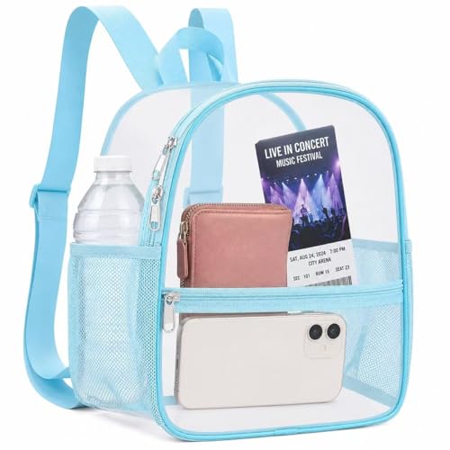 Image of Oraben Small Clear Backpack for Stadium Events Stadium Backpack Waterproof 12x6x12 Clear Bag for Adult Concert Sport Work