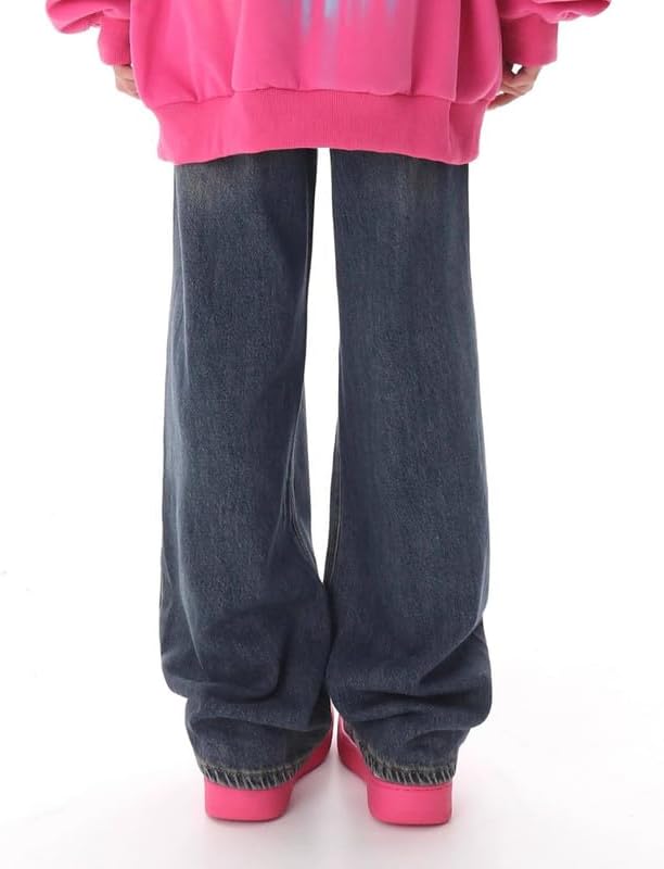 Cute Jeans for Women Girls Star Patchwork Pants High Waisted Straight Leg Jean Casual Preppy Clothes - Image 3