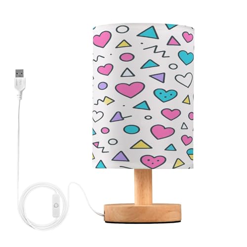 Cartoon Geometric Shapes Juego Lamparas de Mesa de Noche miniatura 1