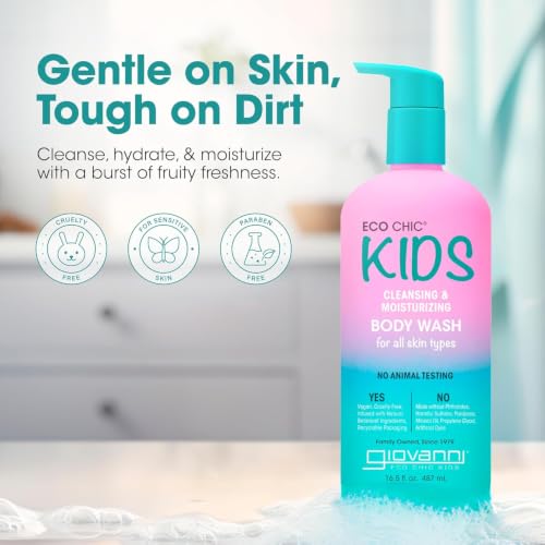 Image of GIOVANNI Eco Chic Kids Cleansing & Moisturizing Body Wash, Soap, 16.5 Fl Oz