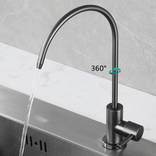 Grifo de cocina acero inoxidable 304 gris pistola funcional 6