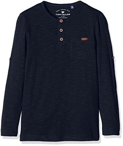 TOM TAILOR Basic Slub Henley Maglia a Maniche