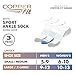 Copper Fit Unisex Adult Ankle Length Sport Socks, White, Small-Medium US