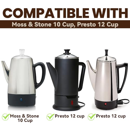 Image of Percolator Coffee Filters Compatible with Presto Coffee Percolator Electric, 200 Pcs Perforated Wavy Design Filter Paper for Presto 12 Cup Moss & Stone 10 Cup