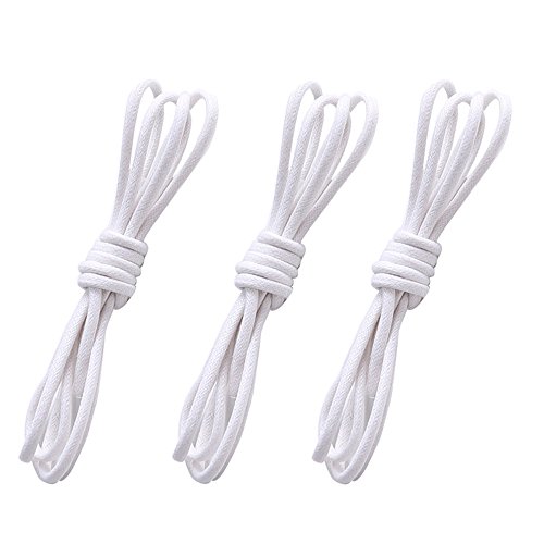 CHRISLZ (3 paires Chaussures cire Premium Chaussures fines rondes Noir ou marron 3 tailles Chaussures(140, white) Cover