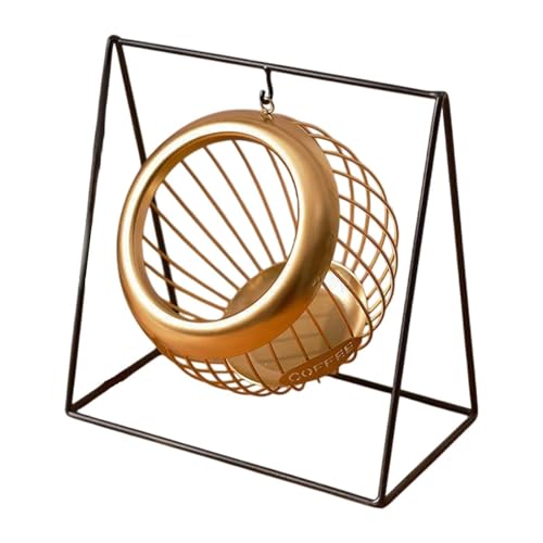 LOVIVER Soporte para cápsulas de café, soporte para cápsulas de café para mostrador, multiusos, resistente, para sala de estar, soporte para cápsulas de , Oro