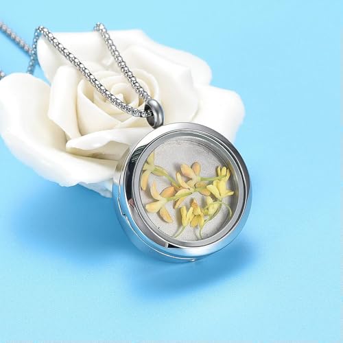 Urne commémorative collier en argent pour apaiser le deuil avec photo et cendres - 4