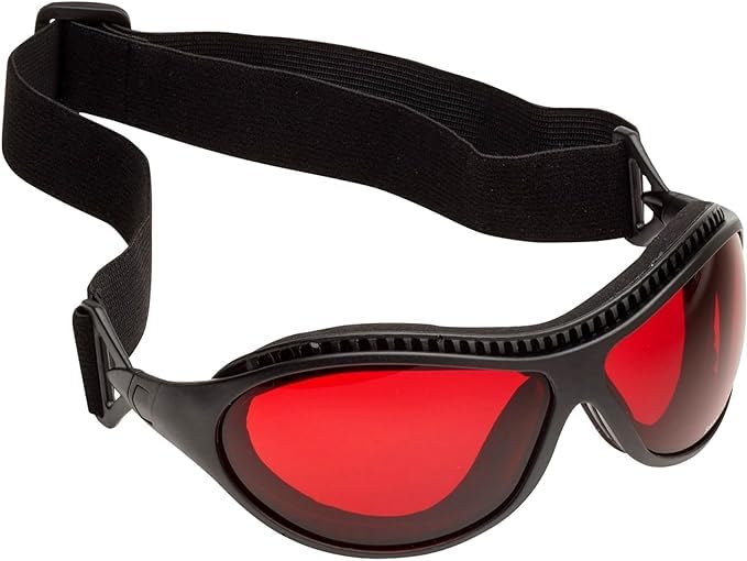 Sleep Savior Deluxe Ultra with Head Strap - Red Night Glasses - Red Light Glasses for Better Sleep