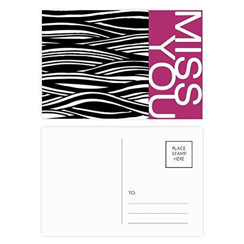 Carte postale texture vague en bois DIYthinker de 20 pièces pour correspondances élégantes