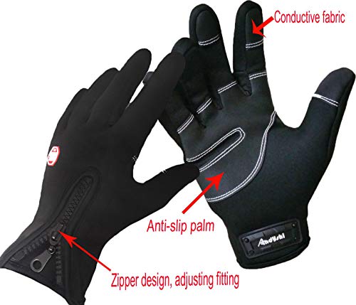 image for Andyshi Gloves Men Women Winter Outdoor Sports Anti-Slip Windproof Wat
