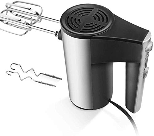 Handmixer Elektrisch, leistungsstarker 5-Gang-Handmixer 300W mit Turbo- und Easy-Eject-Taste, Edelstahlgehäuse, Schläger und Teighaken