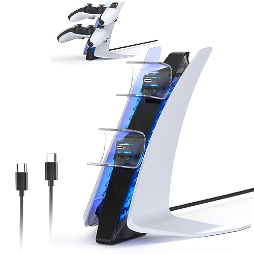 Image of Dobe PS5 Charging Station - Fast Dual /Sense Charger for PS5 Wireless Controller with Type-C Cable