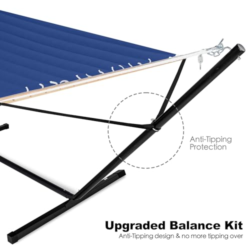 Image of GAFETE 2 Person Hammock with Stand for Outside, Heavy Duty Steel Stand