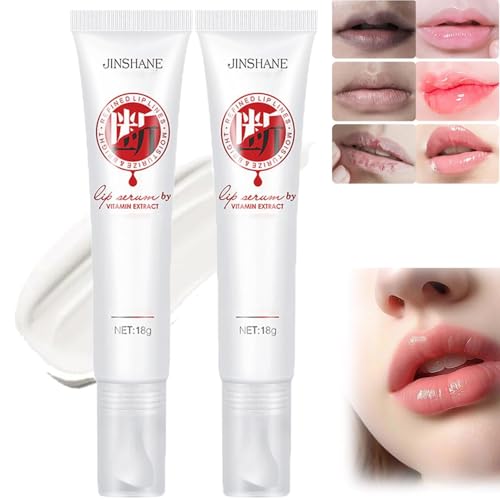 JINSHANE Lip Serum, Jinshane Korean Lip Serum, Jinshane Dark Lip Treatment, Remove Dark Lips Lip Balm Moisturizer Exfoliator, Jinshane Lip Balm (2PCS)