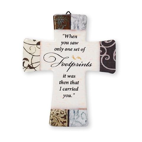Footprints in the Sand Porcelain Crucifix Cover