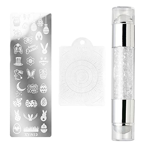 Plantilla de silicona para decoración de uñas, herramienta de impresión de uñas, herramienta de impresión de uñas, patrón de esmalte de uñas, ayuda a la fabricación de uñas, molde de sellado de uñas,