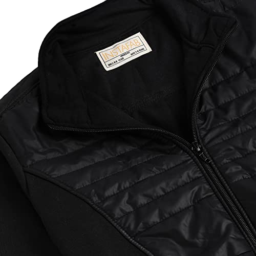 Image of Instafab Girl's Bomber Jacket |Warm Quilted Bomber Puffer Hood Jacket Coat Kids Jacket |Winterwear |Light Weight | Front Open | Full Sleeves |Handwash