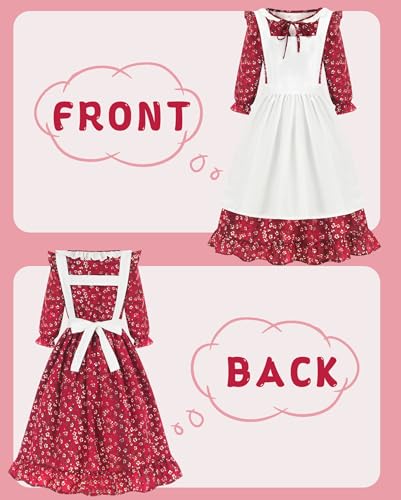Vestido Colonial Floral para Niñas Aoiviss miniatura 2