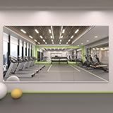 LOAAO Home Gym Mirror, 48"x30"-3pcs Gym Mirrors for Wall, Frameless, Tempered Glass, Large Workout Mirrors for Home Gym, Dance Studio, Yoga Room, Garage Gym