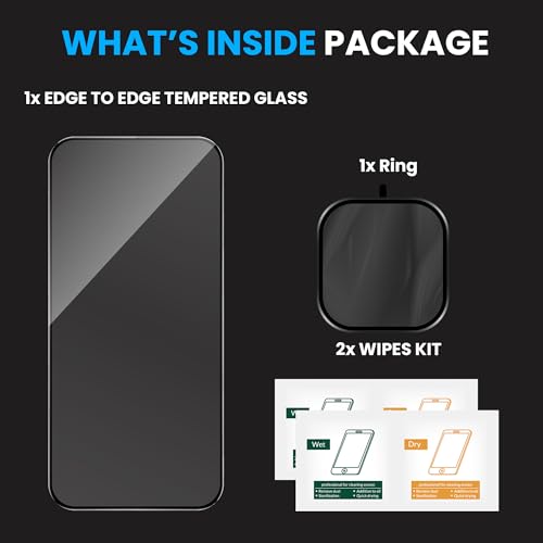 Image of FIRST MART Tempered Glass for Realme 16 Pro 5G with Black Camera Ring Guard & Installation Kit | HD Clear Edge-to-Edge Screen Protector, Scratch Resistant, Case-Friendly | Pack of 1