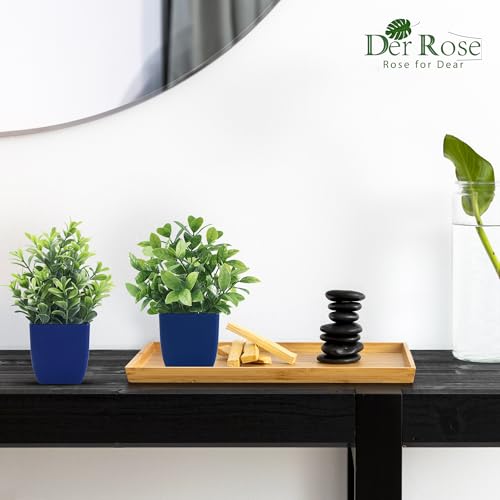 Der Rose 4 Packs Small Fake Plants Artificial Plants Indoor Office Desk Accessories for Aesthetic Room Decor Bathroom Decor