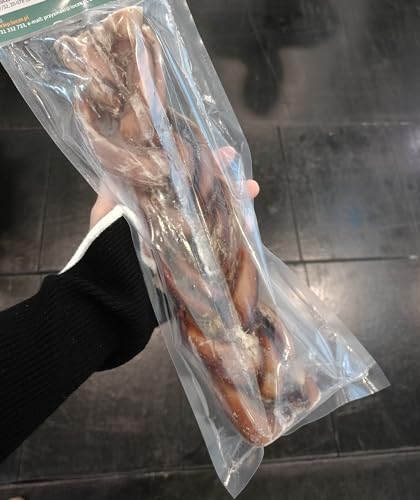 Lucze Ochsenziemer Zopf 30–33cm, Kauknochen Hund groß & mittel, Natürliche Kaustangen Rind, Harter langlebiger Hundekausnack, Zahnpflege & Beschäftigung, ohne Zusätze