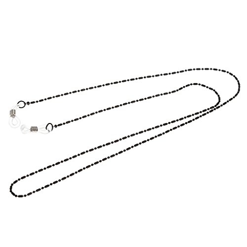 Preisvergleich Produktbild Metall Sonnenbrille Kabel Umhängeband Brillenkette Lesebrille Halter Brillenbänder - Schwarz