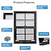 NeatiEase 2 Pack Shed Windows with Black Frame, 12 x 18 Flush Mount Small Window with Tempered Glass and Fiberglass Screen for Shed, Chicken Coop, Playhouse, Household, Garage