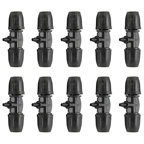 10Pcs 8/11 to 4/7 Lock Barbed Tee Irrigation Connectors