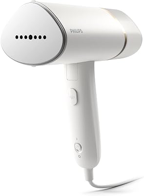 Philips Serie 3000 Stiratrice verticale a vapore - 1000 W, 20 g/min di vapore, serbatoio dell'acqua estraibile da 120 ml, piastra riscaldata, bianco (STH3020/10)
